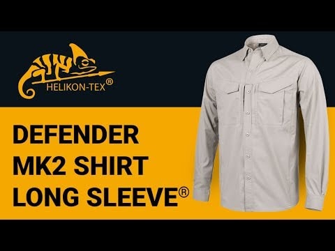 Koszula Helikon Defender Mk2 PolyCotton Ripstop Long Sleeve - Black