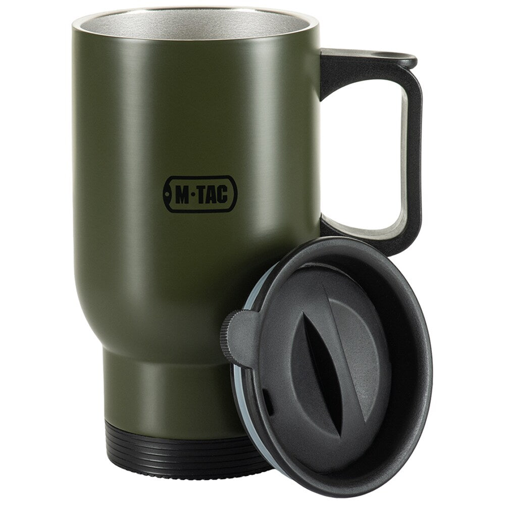Kubek termiczny M-Tac z pokrywką 0,45 l - Olive