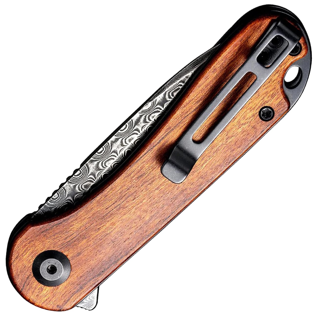 Nóż składany Civivi D2 Elementum Flipper C907DS-2 - Damascus/Cuibourtia Wood