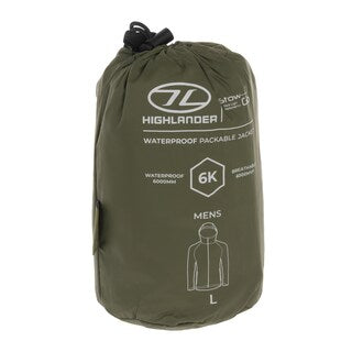 Kurtka Highlander Outdoor Stow & Go Pack Away V2 - Olive Green