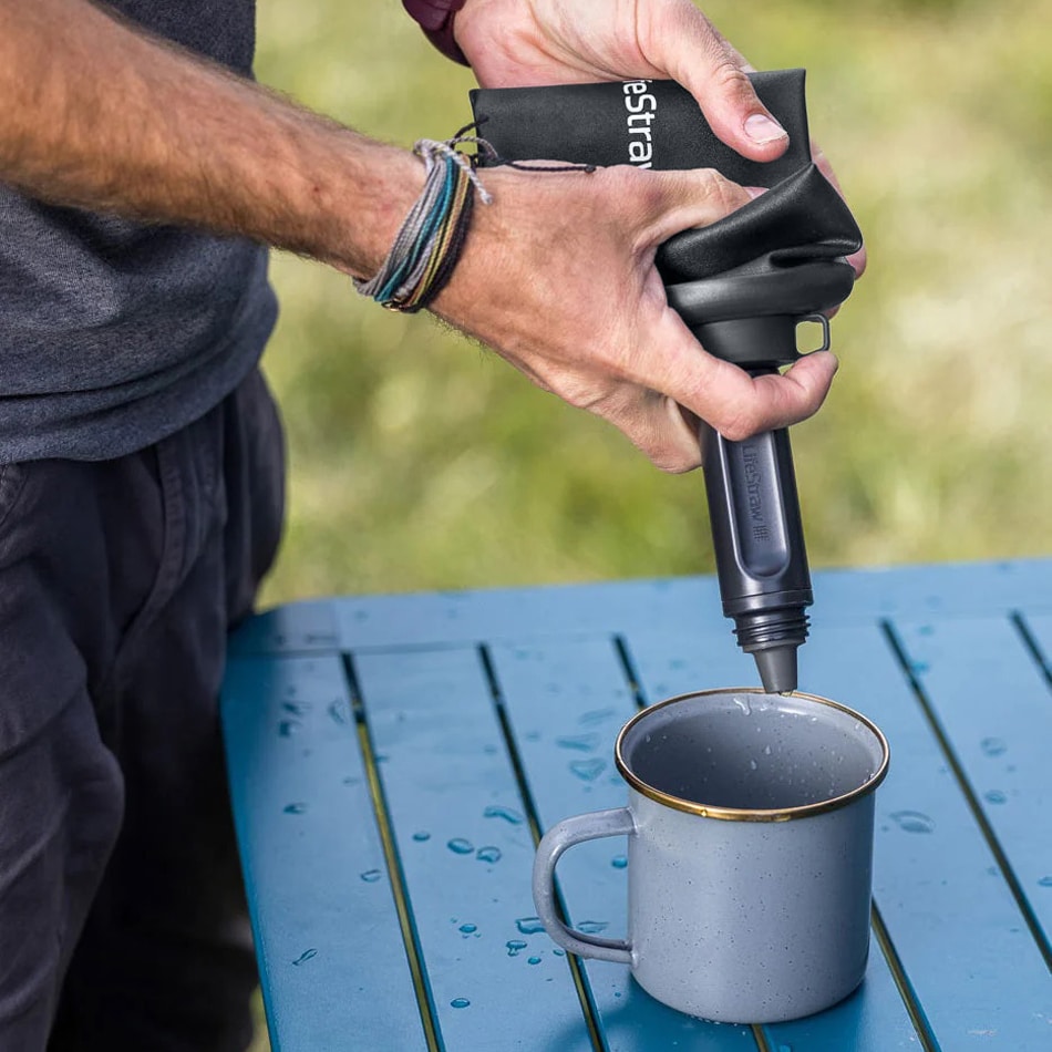Butelka zwijana z filtrem LifeStraw Peak Squeeze 1 l - Dark Gray