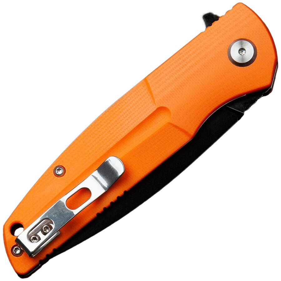 Nóż składany Bestech Knives Fin Black Stonewash - Orange