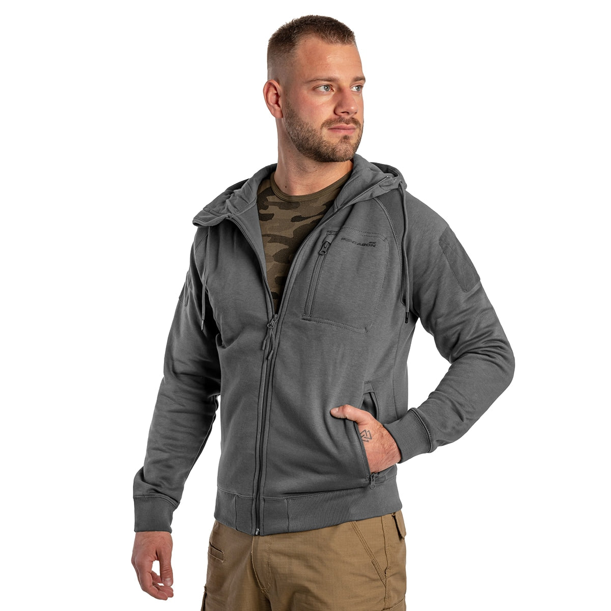 Bluza Pentagon Leonidas 2.0 Tactical Hoodie - Wolf Grey