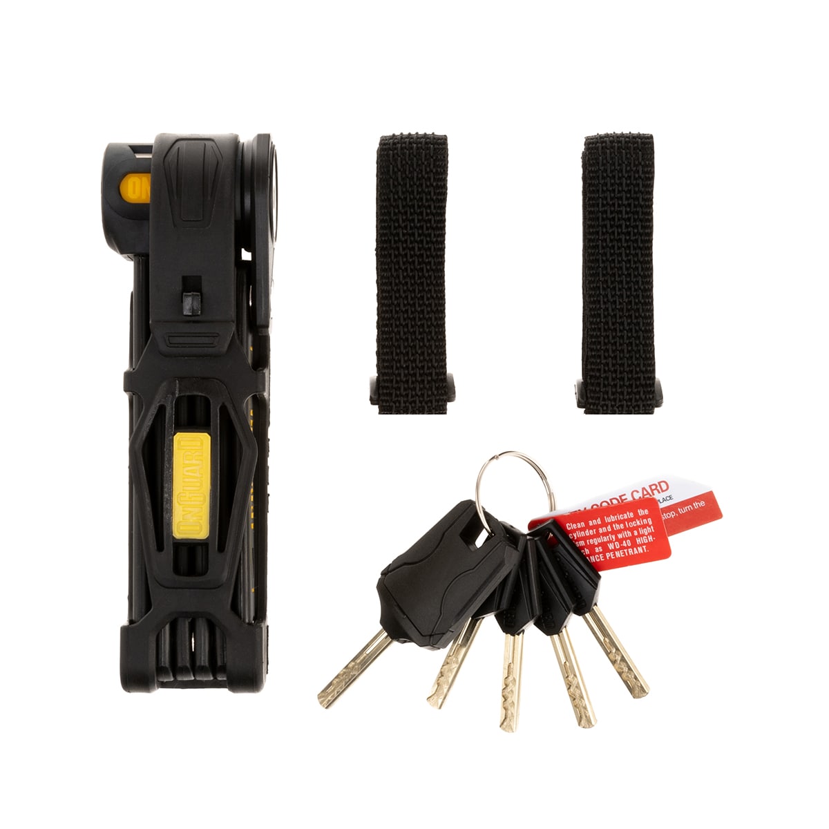 Zapięcie rowerowe OnGuard Link Plate Lock K9 Combo składane 69cm