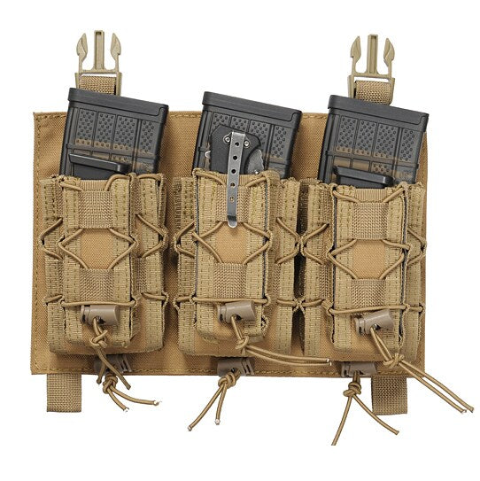 Uniwersalna ładownica 8Fields Buckle Up na trzy magazynki - coyote