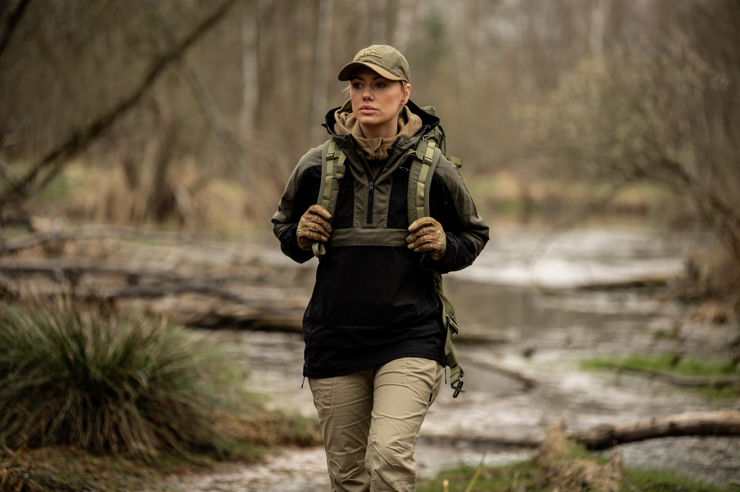 Kurtka Helikon Woodsman Anorak - Black/Taiga Green