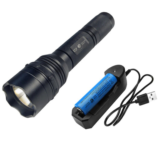 Latarka taktyczna ESP Helios 10-37-R 760 lumenów + ładowarka - zestaw