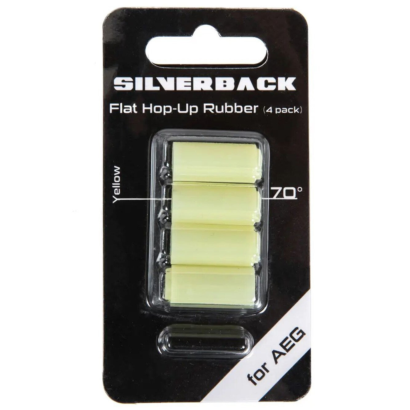 Zestaw czterech gumek Hop-Up Silverback 70 st. do replik AEG - Yellow
