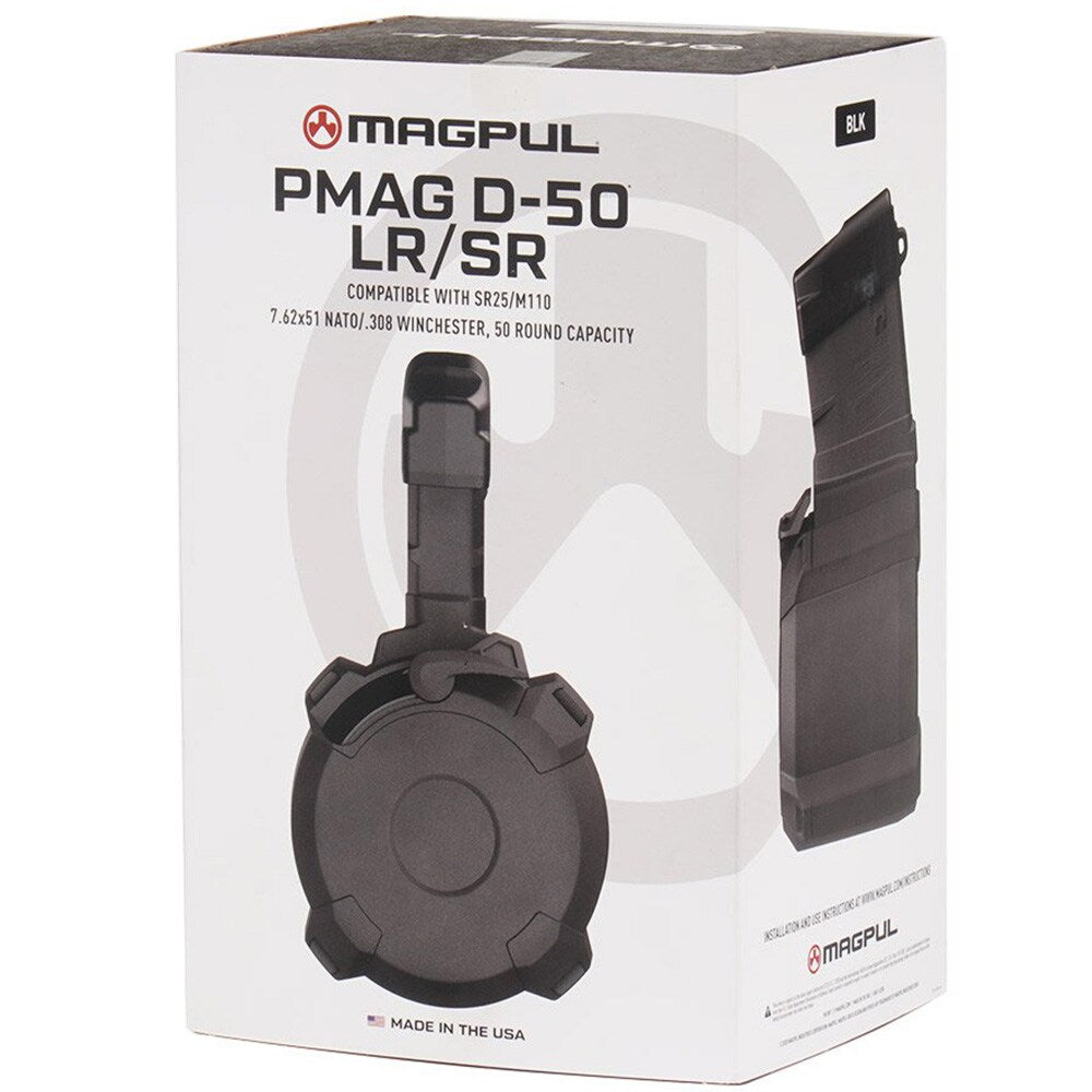 Magazynek 50 nabojowy Magpul PMAG D-50 LR/SR GEN M3 kal. 7.62 x 51 mm do karabinów AR10/SR25/M110 - Black