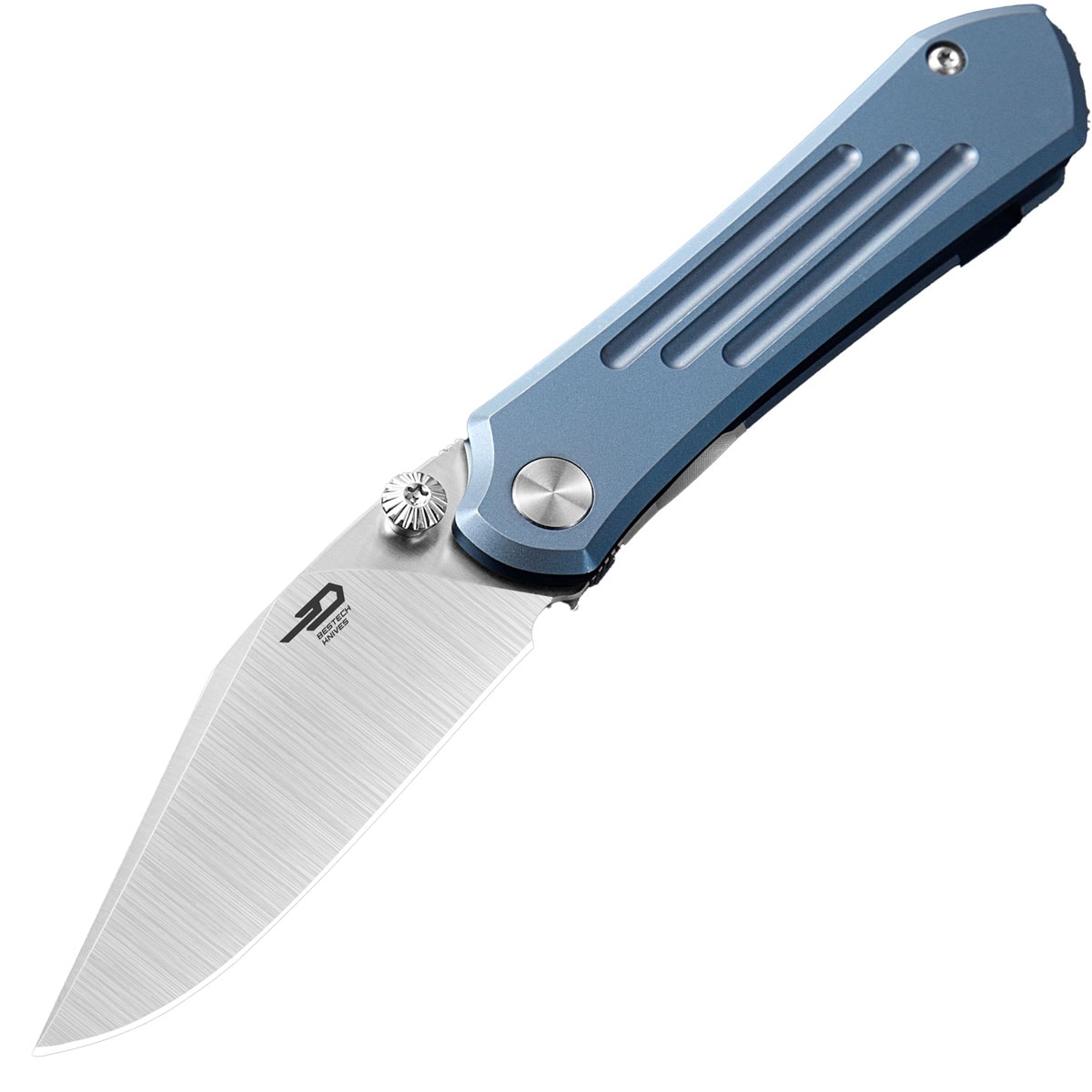 Nóż składany Bestech Knives Icarus - Silver Blade / Blue Titanium