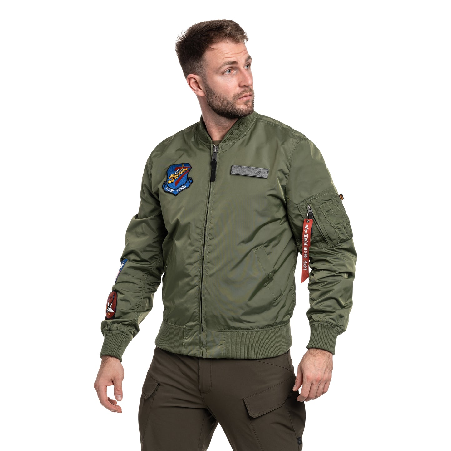 Kurtka Alpha Industries MA-1 TT Flying Tigers - Sage Green