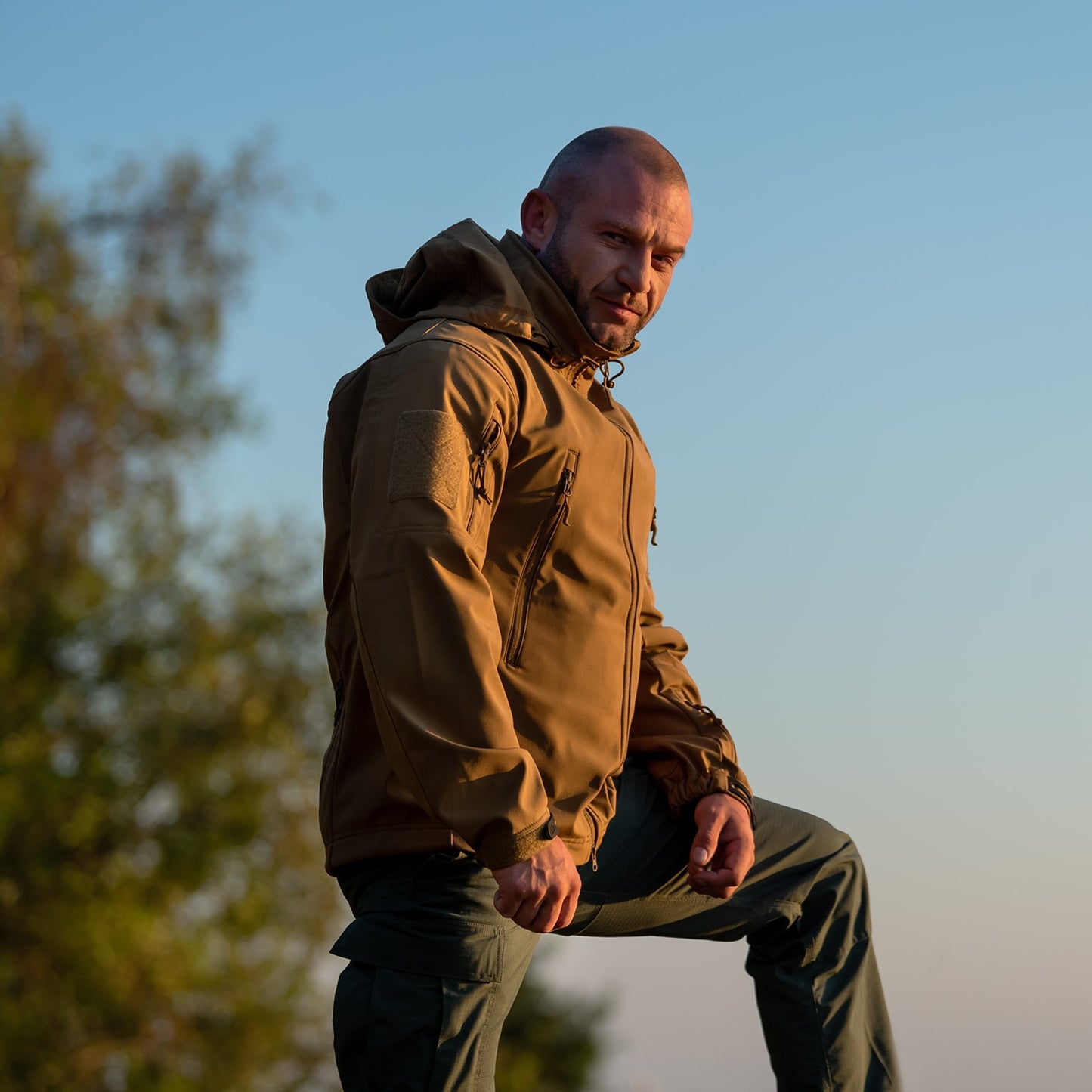 Kurtka Helikon Gunfighter Softshell Shark Skin Windblocker - Coyote