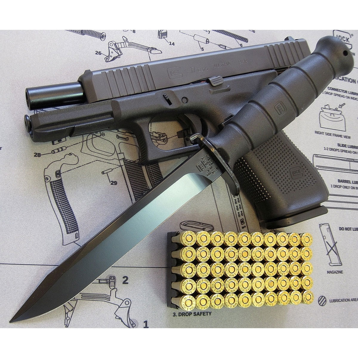 Nóż wojskowy Glock FM78 Black