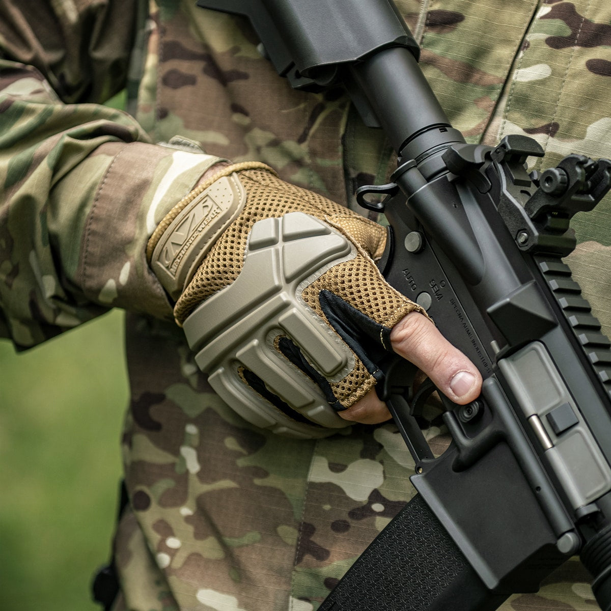 Rękawice taktyczne Mechanix Wear M-Pact Partial Finger Coyote