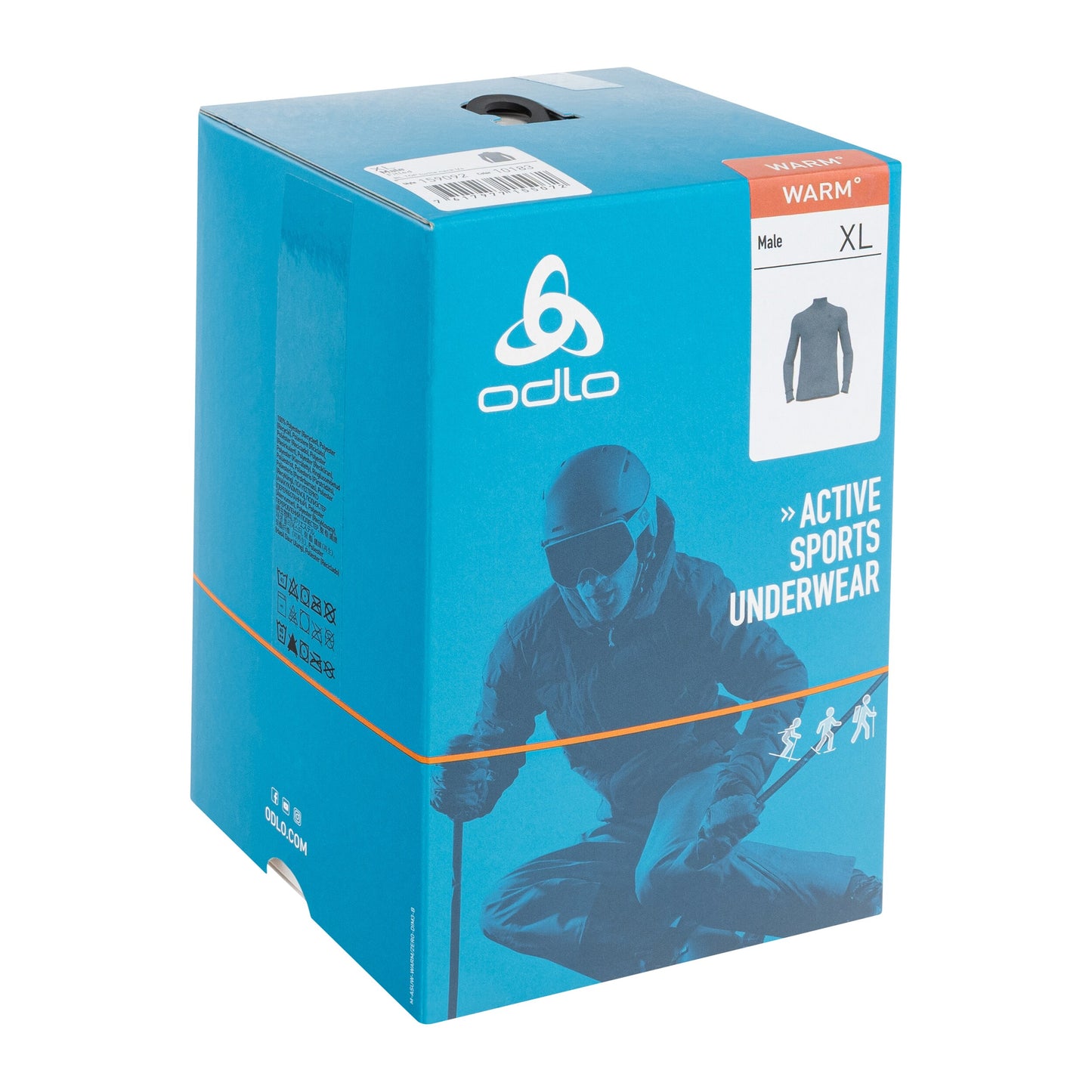 Koszulka termoaktywna Odlo Active Warm Base Layer Turtleneck - Odlo Steel Grey Melange