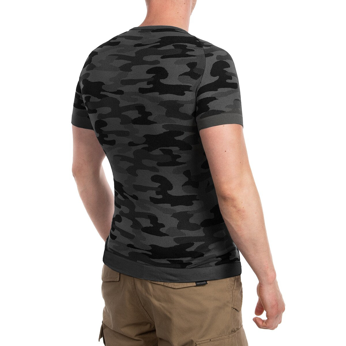Koszulka termoaktywna z krótkim rękawem Sesto Senso Thermo Active - Dark Camo
