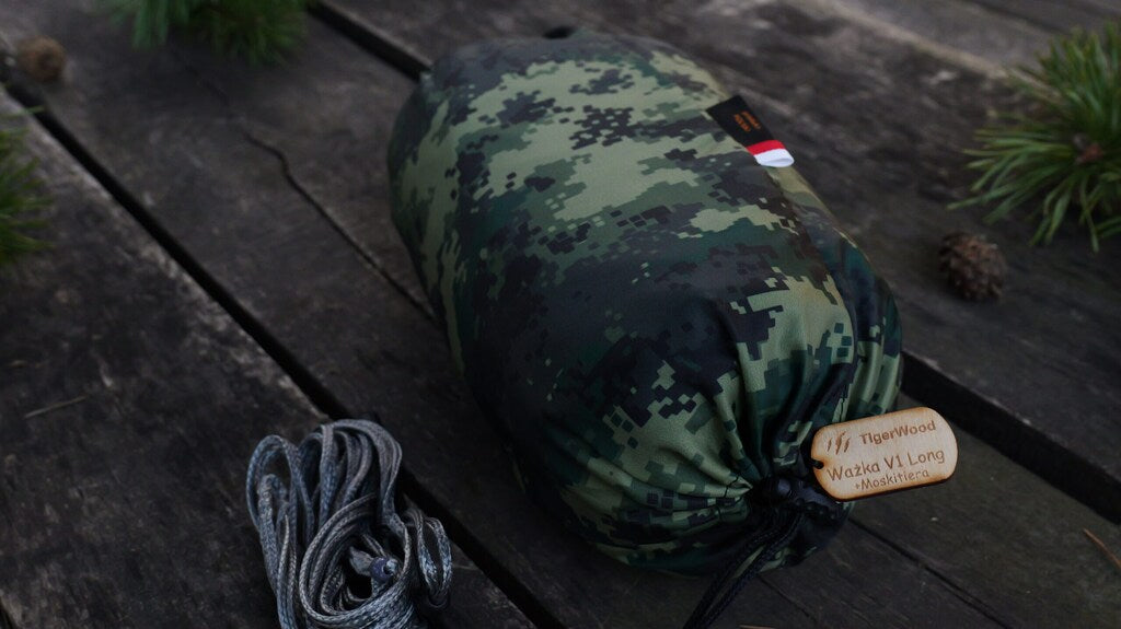 Hamak TigerWood Ważka V1 Long Pocket Camo - z moskitierą