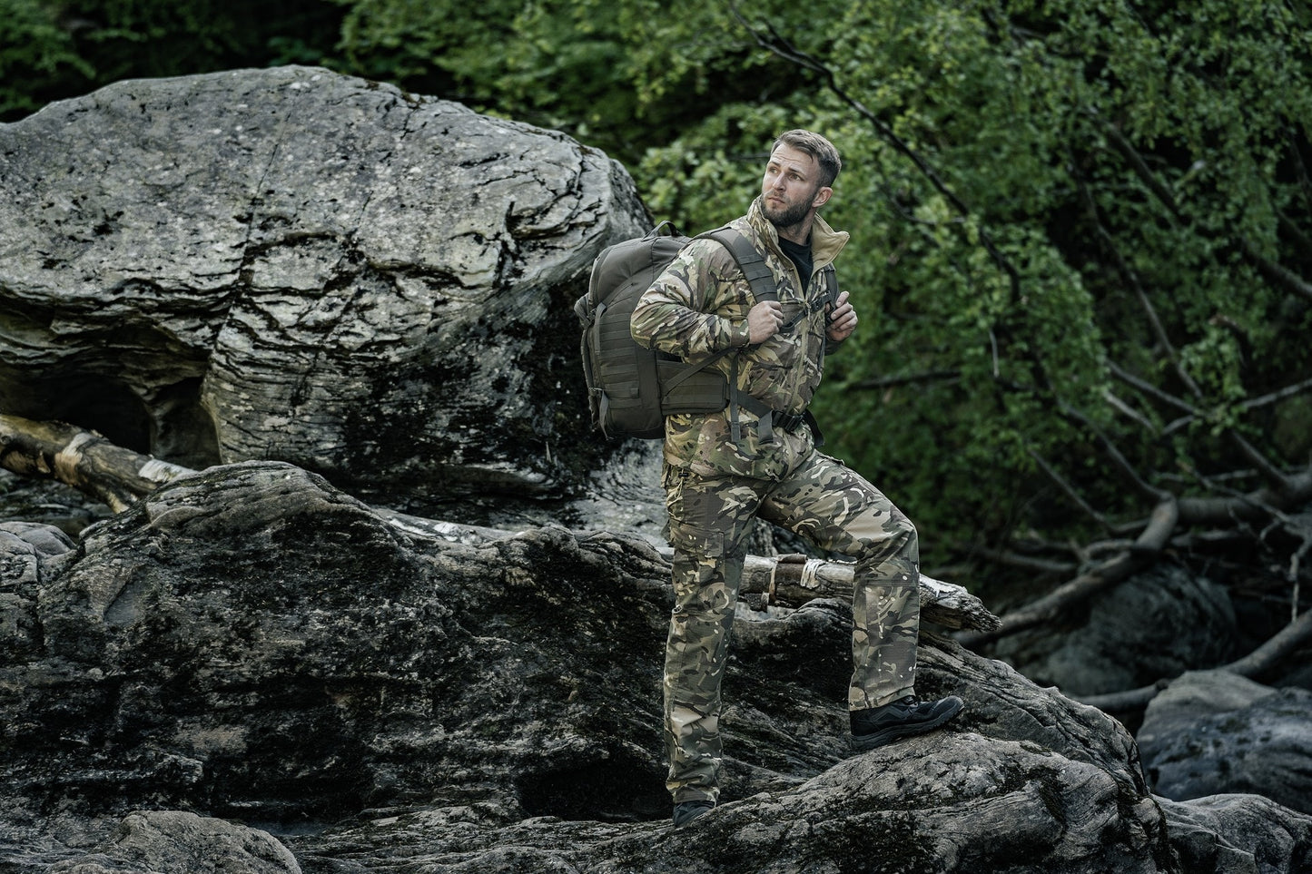 Kurtka Highlander Outdoor Halo Full Zip - Arid MC Camo