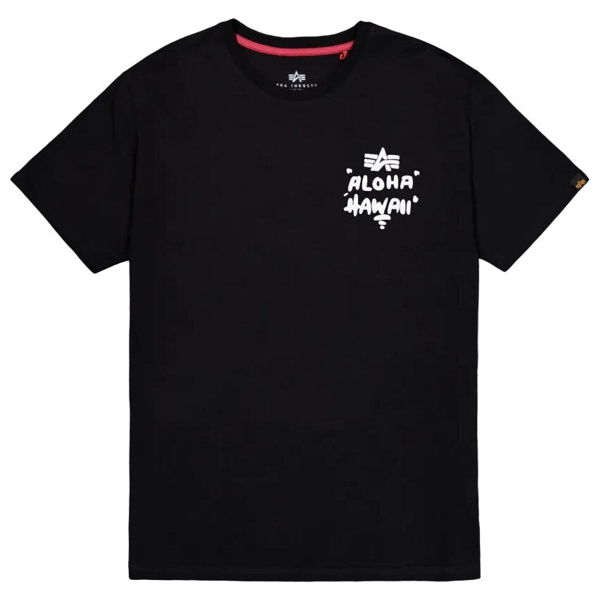 Koszulka T-shirt Alpha Industries Aloha Back Print - Black