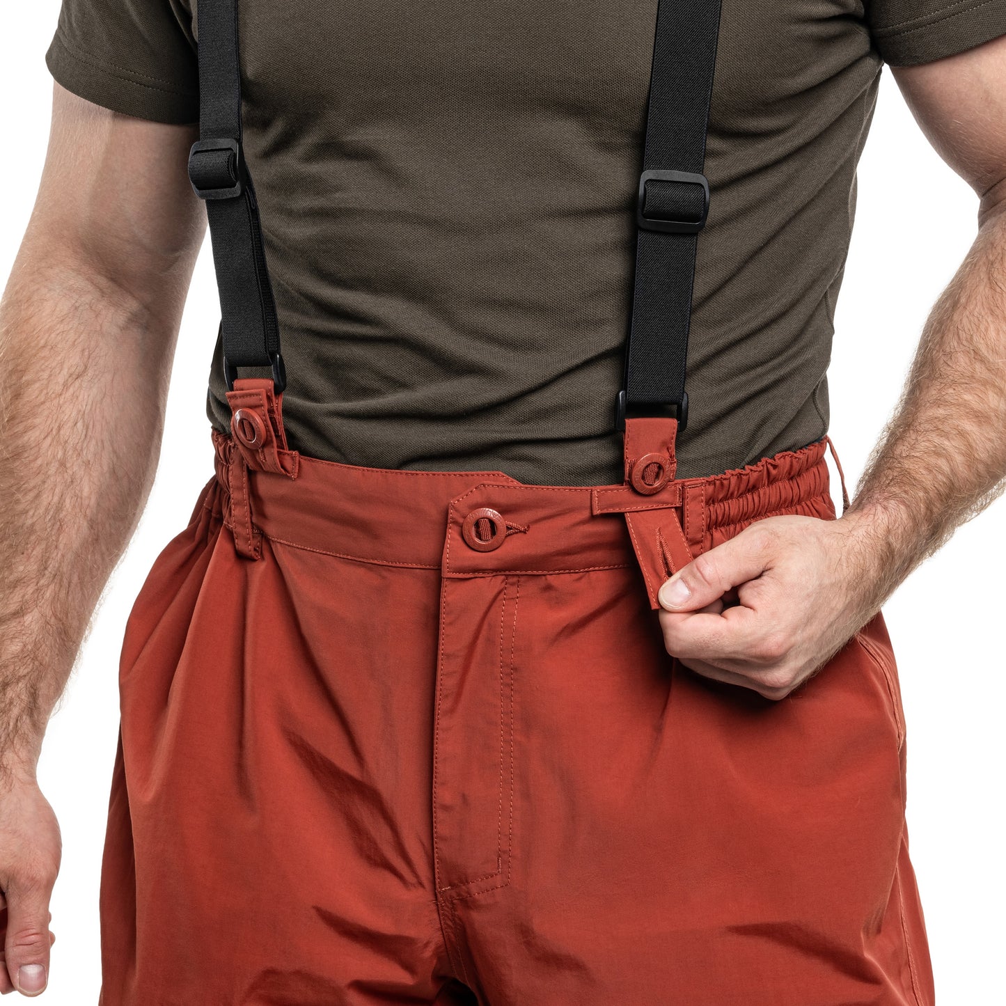 Spodnie Pentagon Hurricane z szelkami - Maroon Red