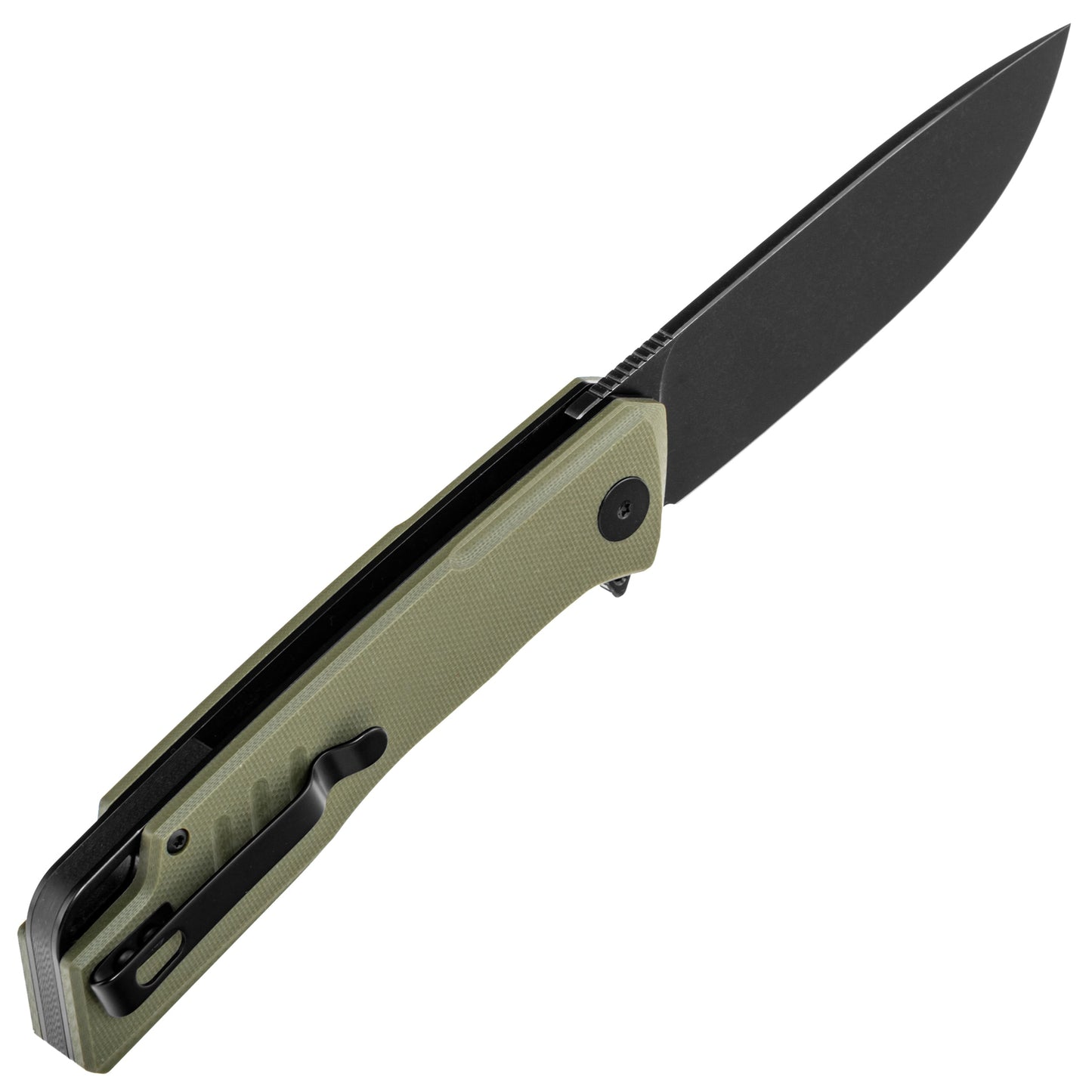 Nóż składany Petrified Fish Loco PF-B02 - Black Stonewash/Green
