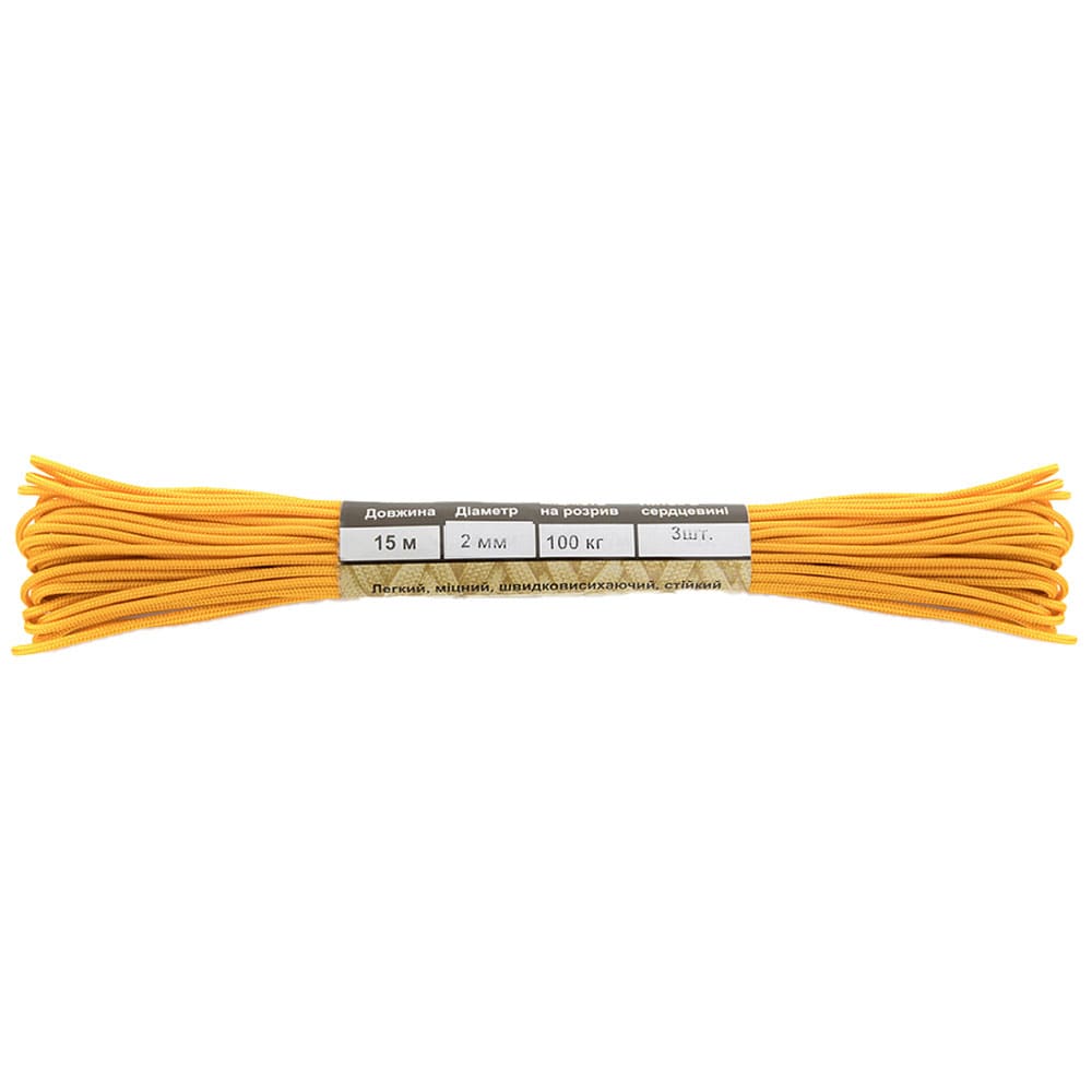 Linka spadochronowa Minicord M-Tac 15 m - Goldenrod