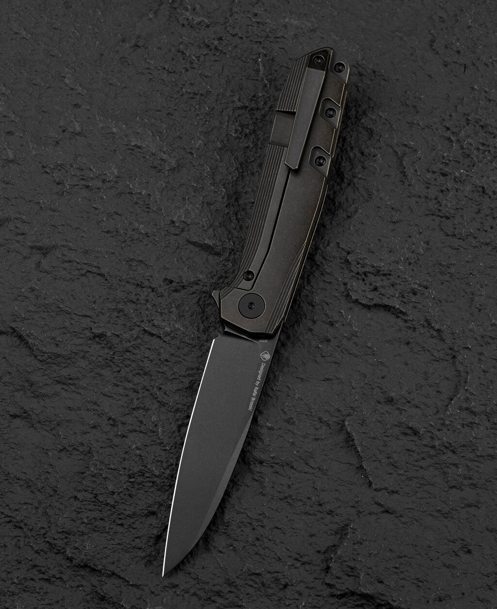 Nóż składany Bestech 9 - Black Stonewash/Black Bronze