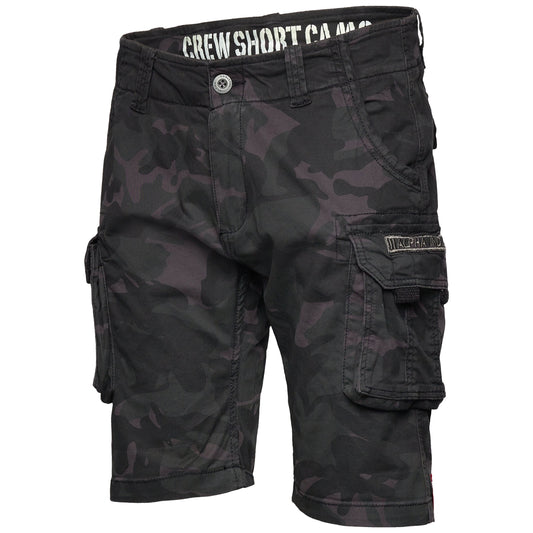 Szorty Alpha Industries Crew Short - Black Camo