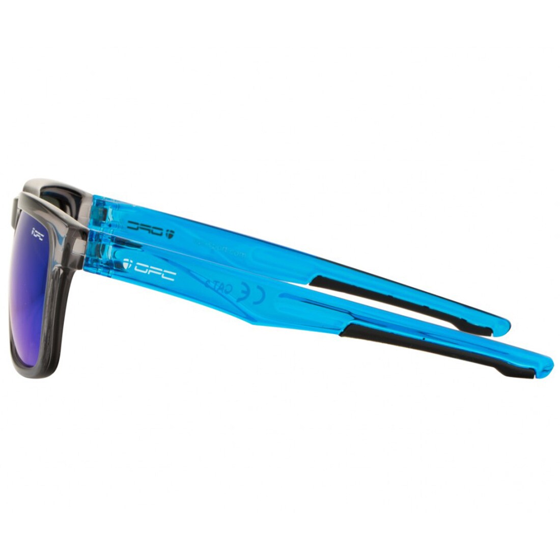 Okulary przeciwsłoneczne OPC Lifestyle California Black Matt Blue Revo z polaryzacją