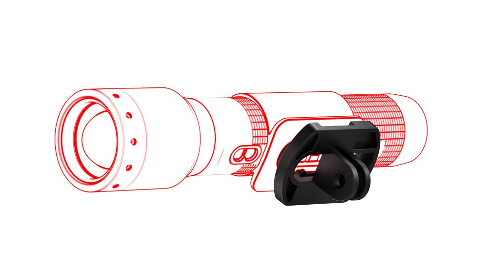 Montaż Ledlenser GoPro Typ D