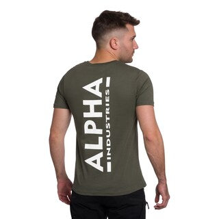 Koszulka T-shirt Alpha Industries Backprint - Dark Olive