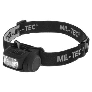 Latarka czołowa Mil-Tec LED 4 Color Black - 65 lumenów