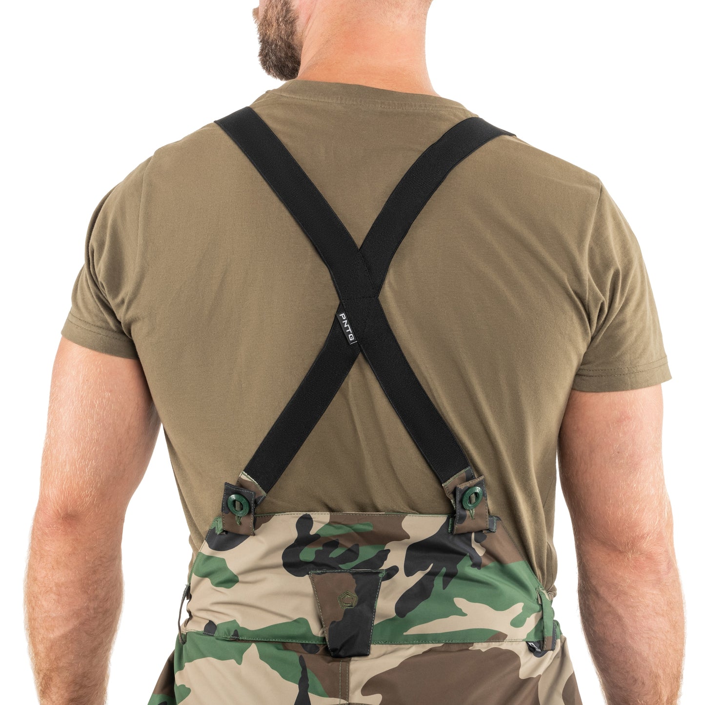 Spodnie Pentagon Hurricane z szelkami - Woodland