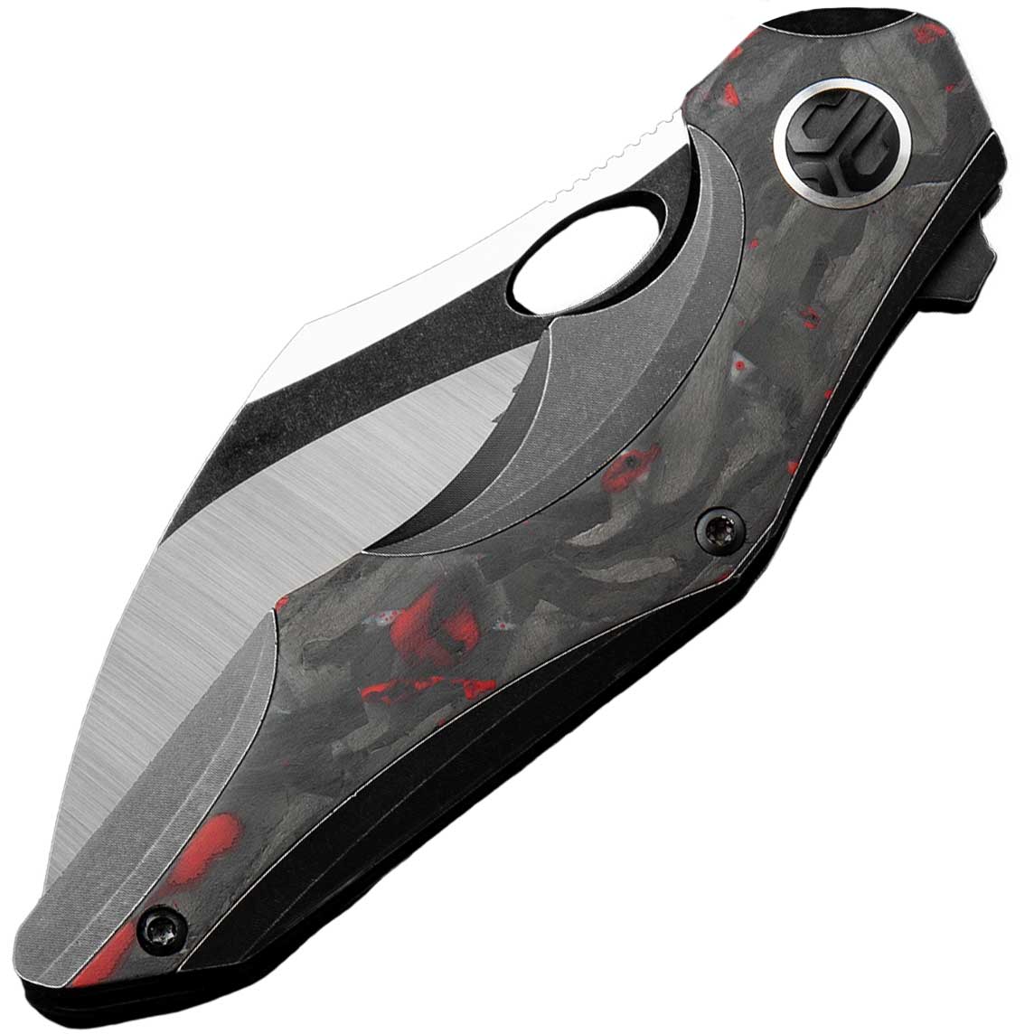 Nóż składany Bestech Knives Nogard - Black/Red Marble