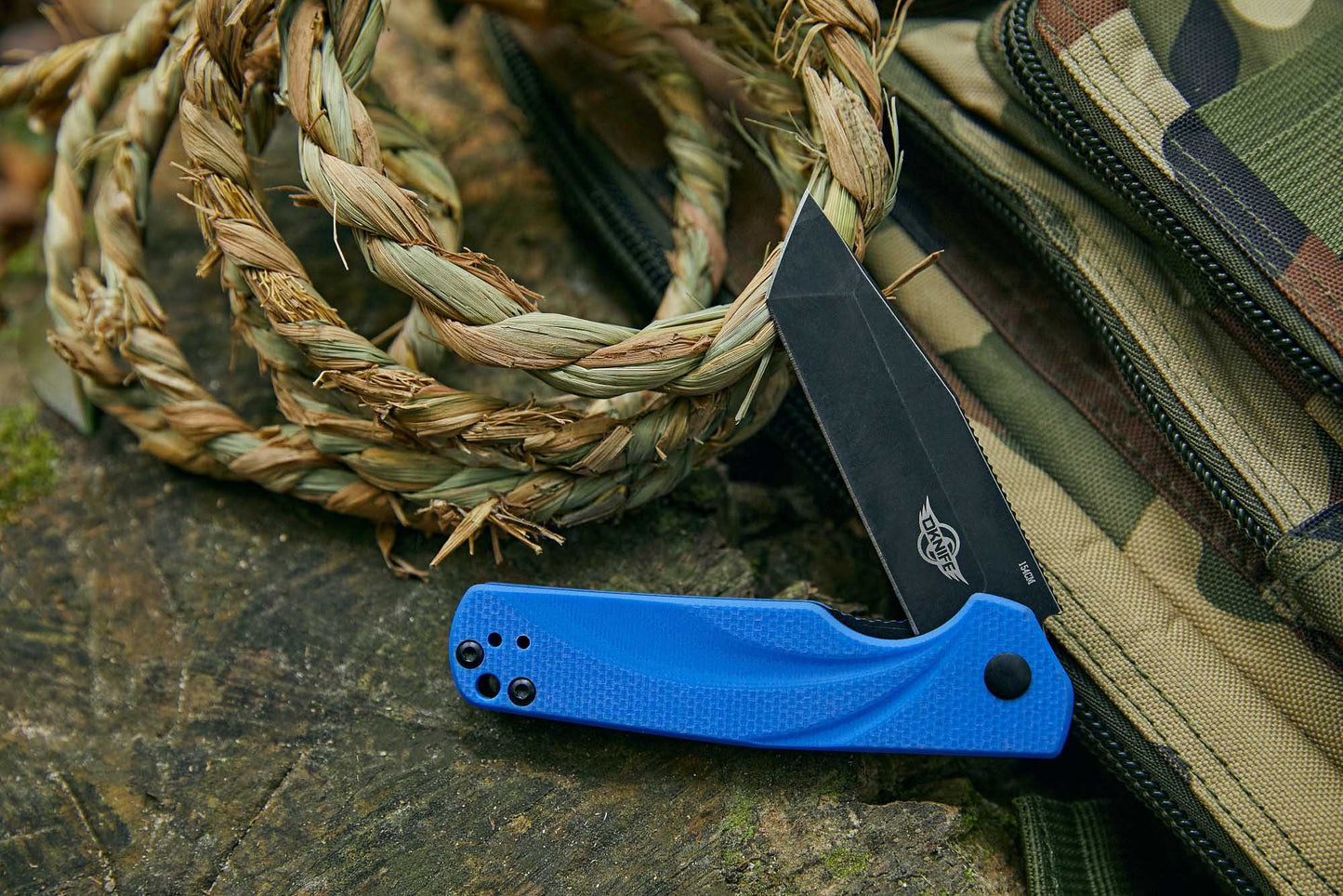 Nóż składany Oknife Ratel Blue - stal nierdzewna 154CM