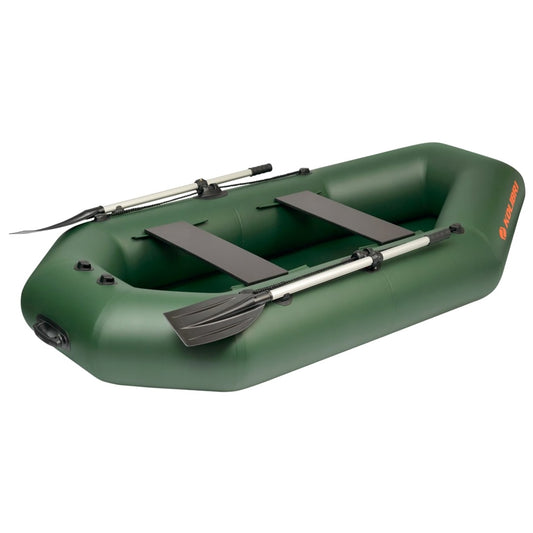 Ponton Kolibri K-240T z podłogą rolowaną i pawężą do silnika - Green