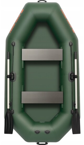 Ponton Kolibri K-240T z podłogą rolowaną i pawężą do silnika - Green