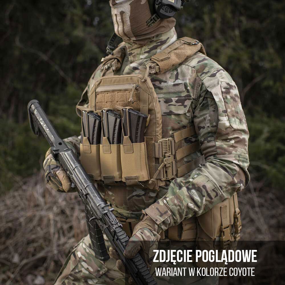 Kamizelka taktyczna typu Plate Carrier M-Tac Cuirass Fast QRS - Black - na płyty Medium
