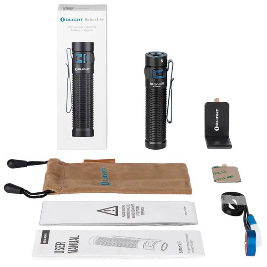 Latarka akumulatorowa Olight Baton 3 Pro Cool White Black - 1500 lumenów