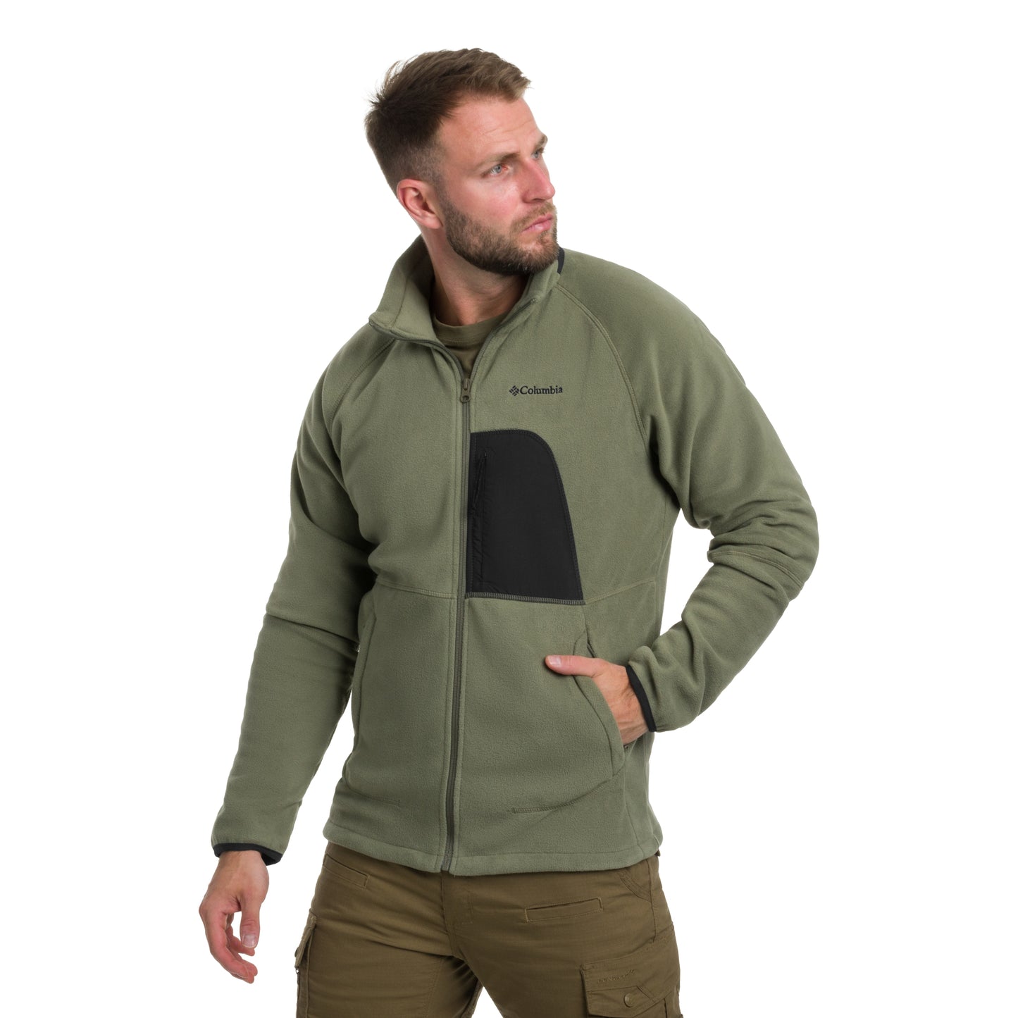 Polar Columbia Rapid Expedition II Full Zip Fleece - Stone Green/Shark