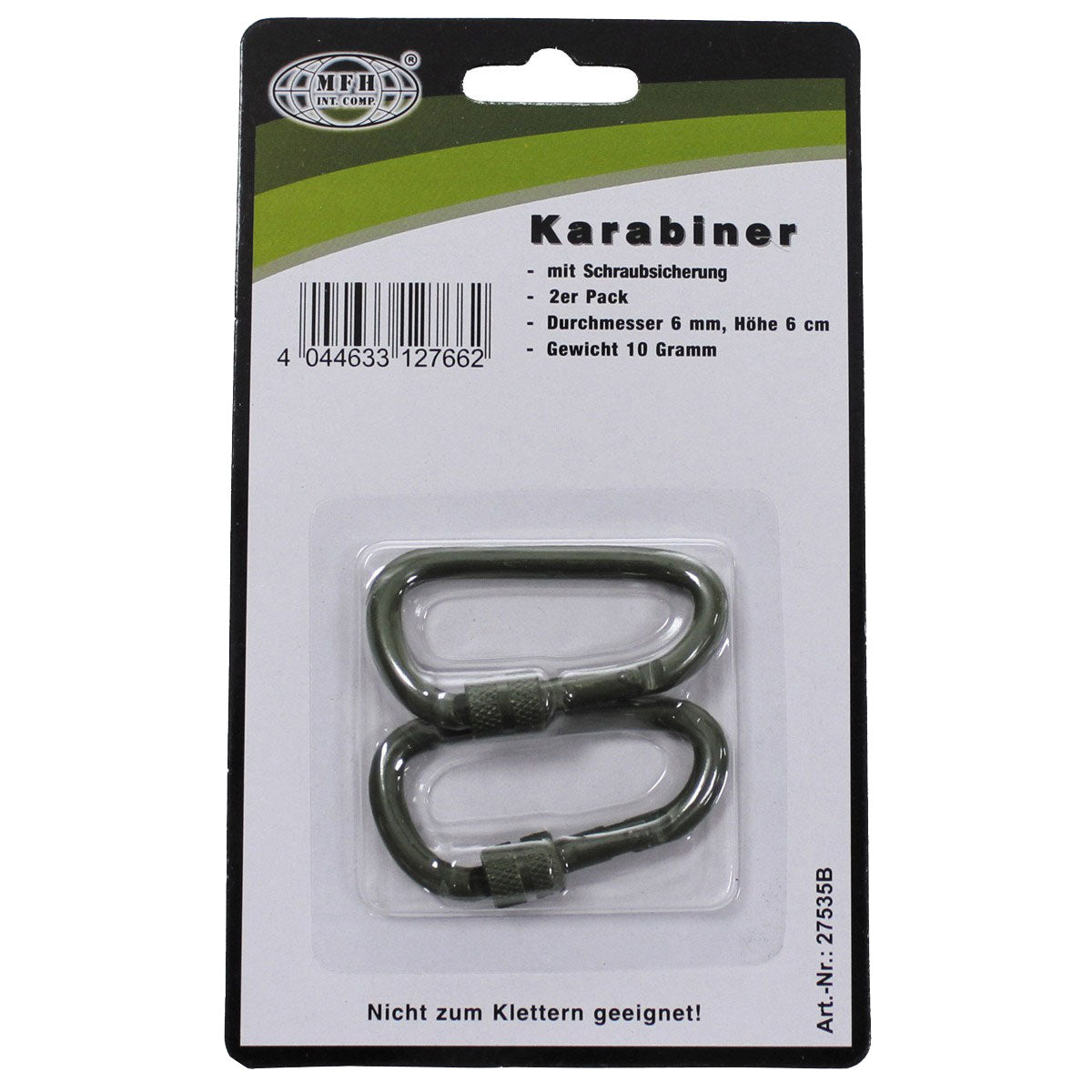 Karabińczyk MFH Screw Lock 60 mm 2 szt. - Olive