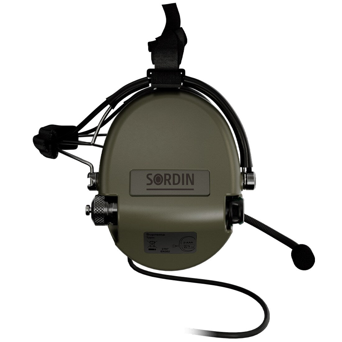 Ochronniki słuchu aktywne Sordin Supreme MIL CC Neckband - Green