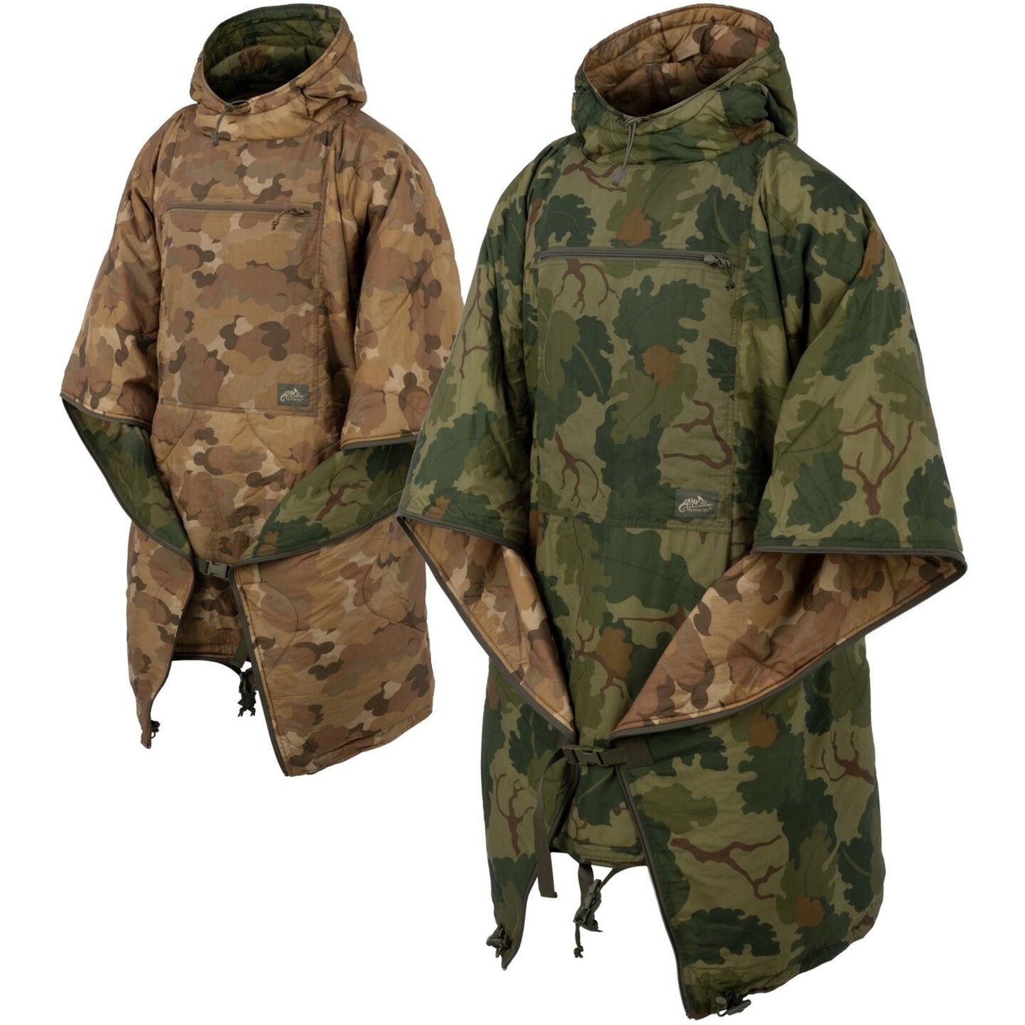 Ponczo dwustronne Helikon Swagman Roll z funkcją śpiwora - Mitchell Camo Leaf/Mitchell Camo Clouds