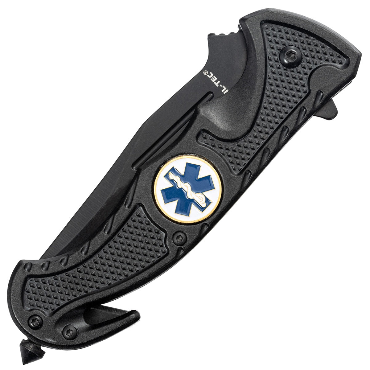 Nóż składany ratowniczy Mil-Tec Rescue Black