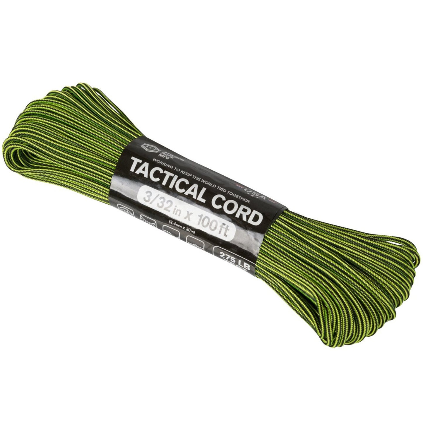 Linka Atwood Rope MFG 275 Tactical Cord 30 m - Neon Yellow
