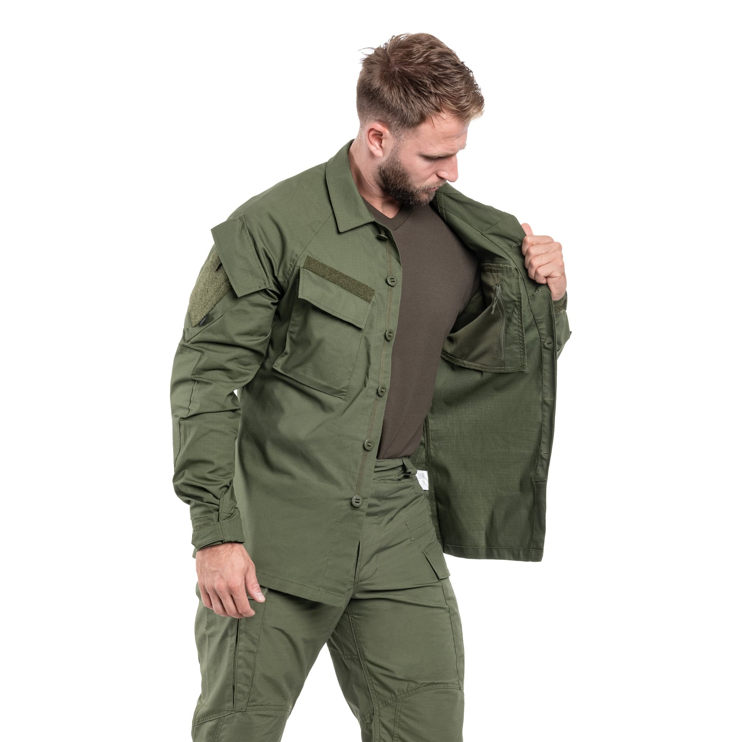 Bluza Helikon Raid Polycotton Stretch Rip-Stop - Olive Green