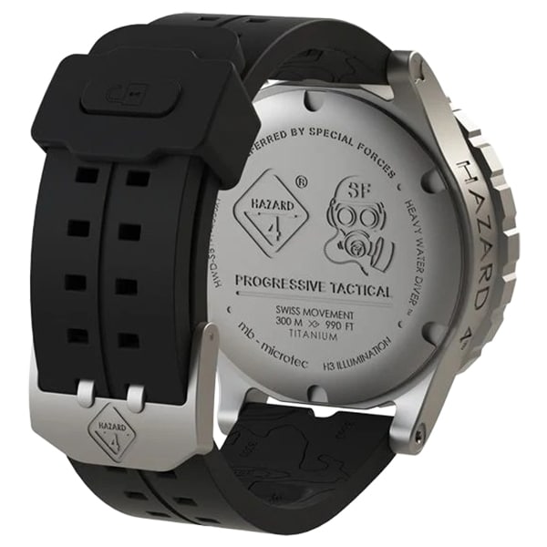 Zegarek Hazard 4 Heavy Water Diver BlackTie B - Black/Silver