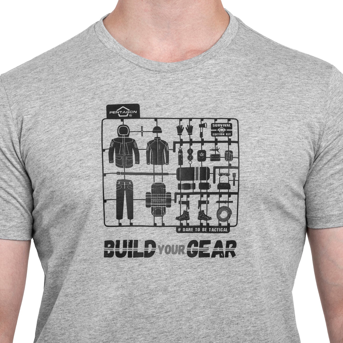 Koszulka T-Shirt Pentagon Ageron "Build Your Gear" - Grey