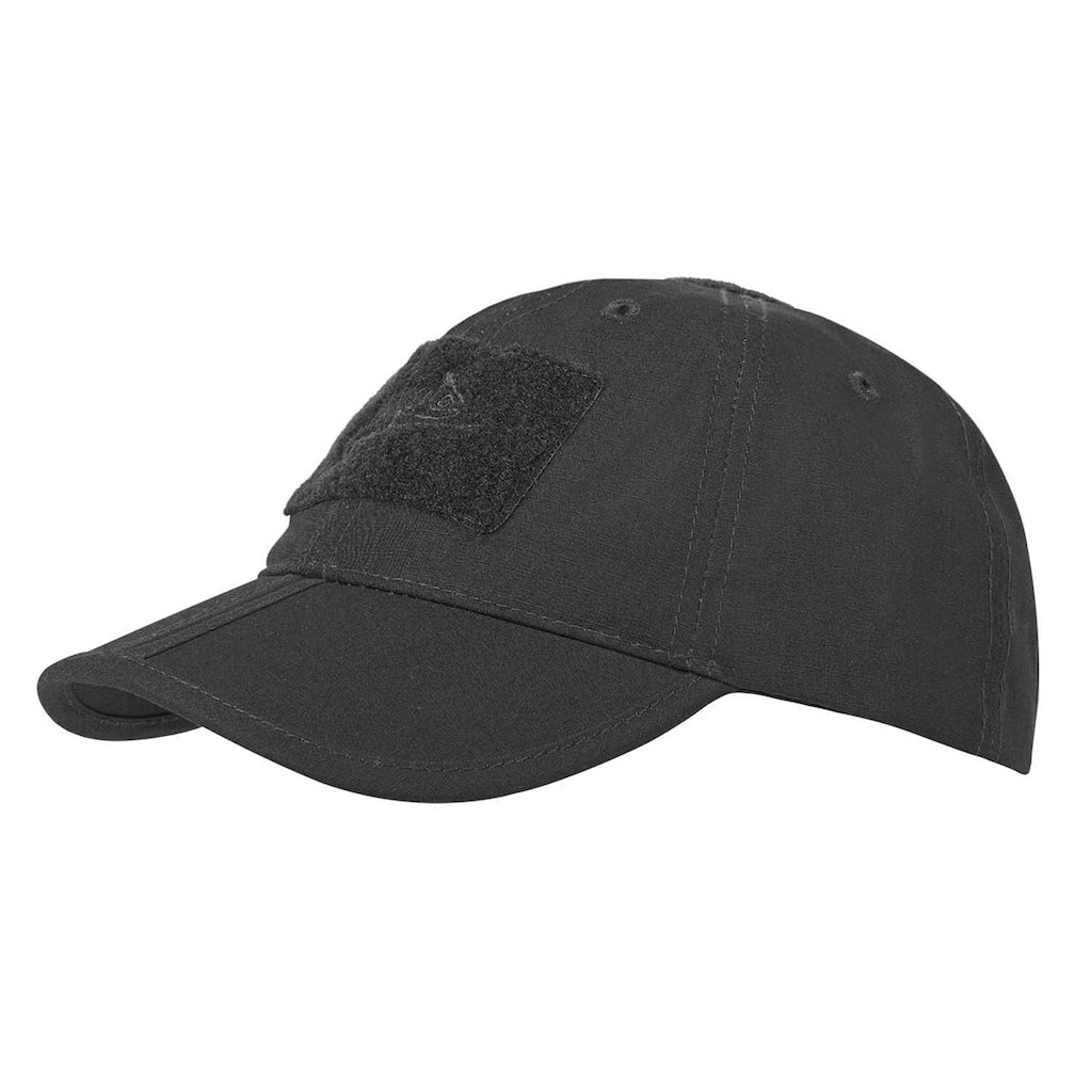 Czapka z daszkiem plus velcro Helikon Folding PolyCotton Rip-Stop - Black