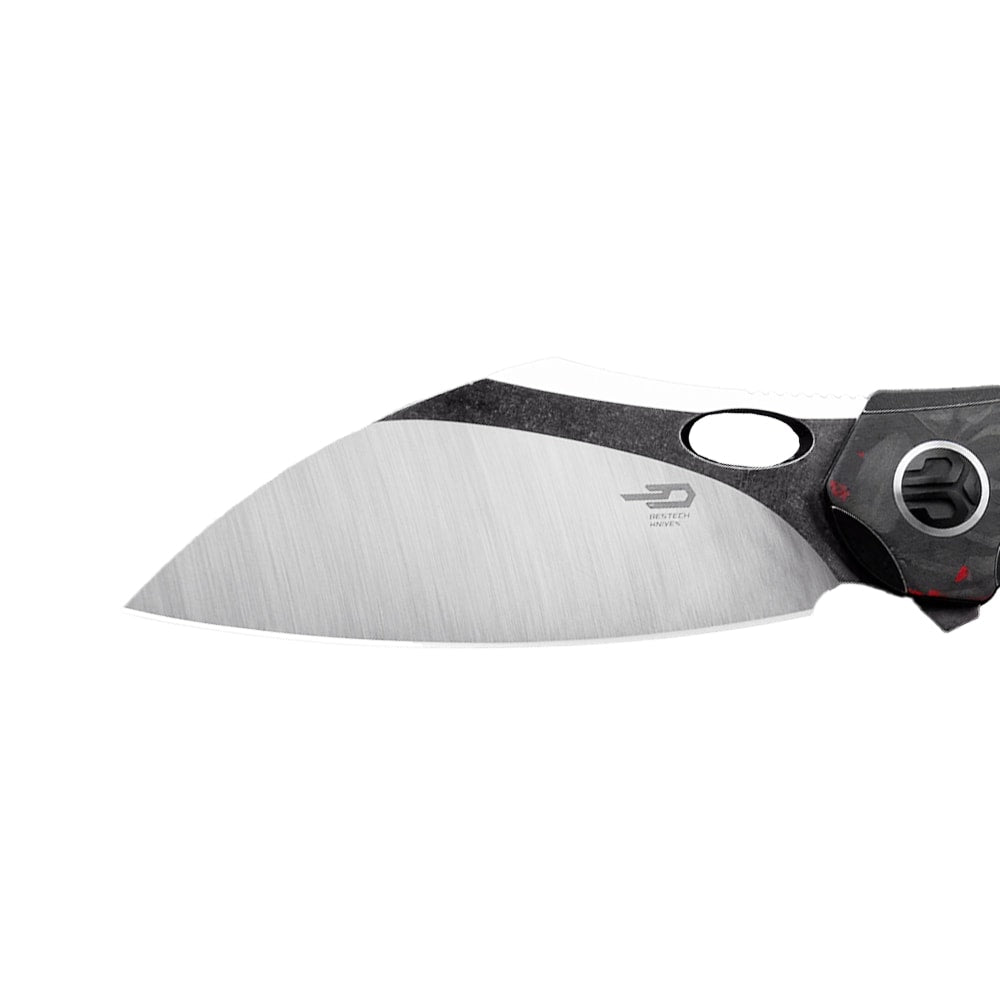 Nóż składany Bestech Knives Nogard - Black/Red Marble